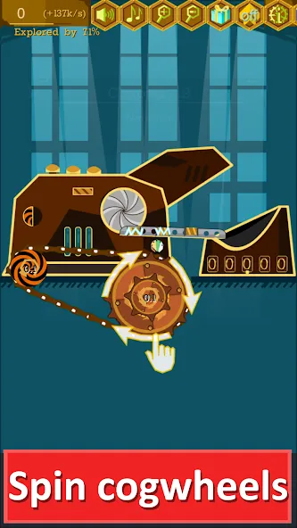 Steampunk Idle Gear Spinner (Стеампанк Идл Спиннер Фабрика)  [МОД Unlimited Money] Screenshot 1