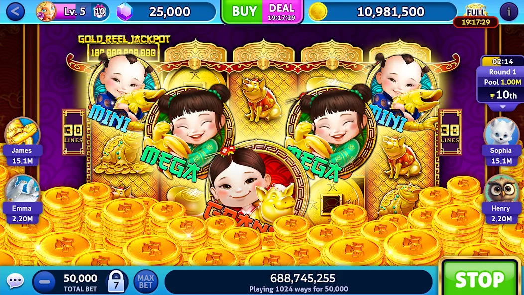 Jackpot Madness Slots Casino (Джекпотджой Слоты)  [МОД Unlimited Money] Screenshot 3