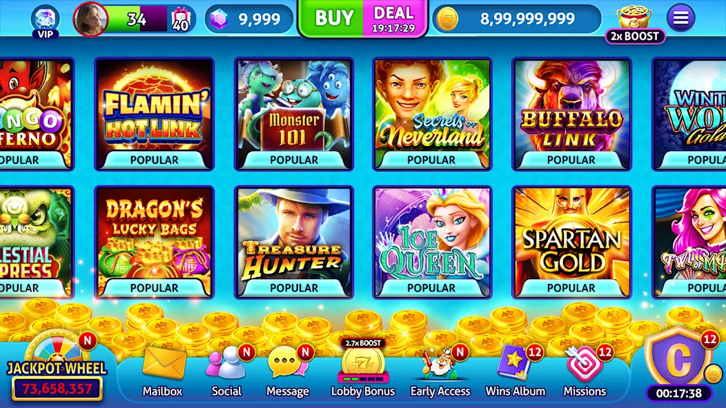 Jackpot Madness Slots Casino (Джекпотджой Слоты)  [МОД Unlimited Money] Screenshot 5