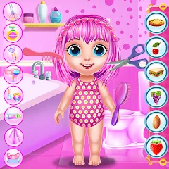 Взломанная Baby Girl Caring Pinky Style (Беби Грл Керинг Пинки Стайл)  [МОД Unlimited Money] - полная версия apk на Андроид