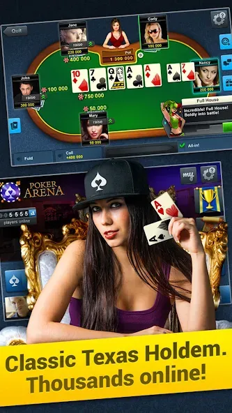 Poker Arena: texas holdem game (Покер Арена)  [МОД Menu] Screenshot 1