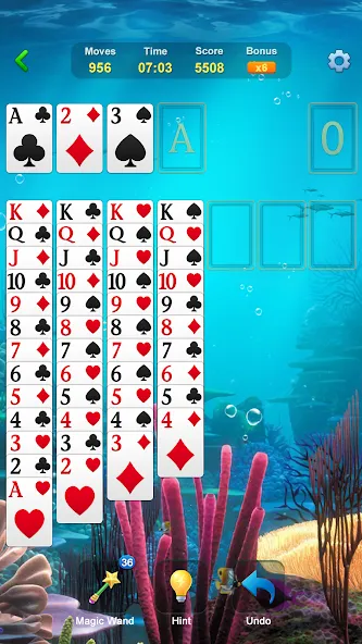 Solitaire - Classic Card Games  [МОД Бесконечные монеты] Screenshot 2