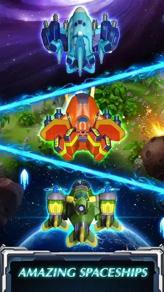 Skyforce Invaders (Скаифорс Инвейдерс)  [МОД Unlocked] Screenshot 3