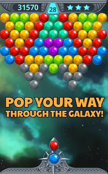 Bubble Shooter Space (Бубль шутер спейс)  [МОД Много денег] Screenshot 3