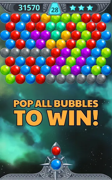 Bubble Shooter Space (Бубль шутер спейс)  [МОД Много денег] Screenshot 4