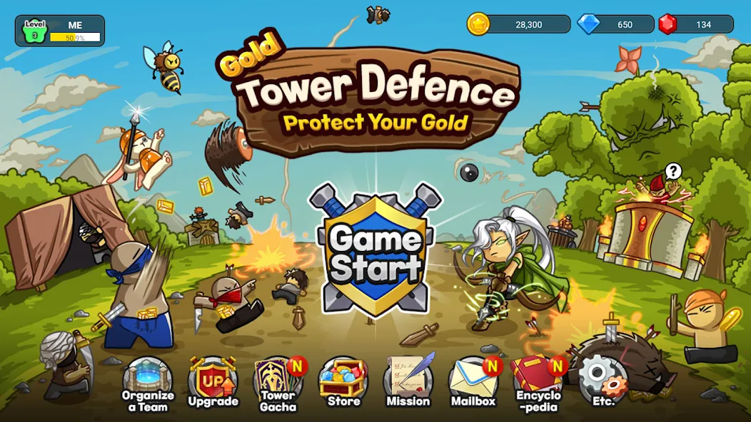 Gold tower defence M (Голд тауэр дефенс М)  [МОД Mega Pack] Screenshot 1