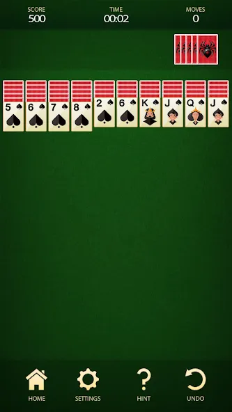 Spider Solitaire: Card Game (Спайдер Солитер)  [МОД Mega Pack] Screenshot 1