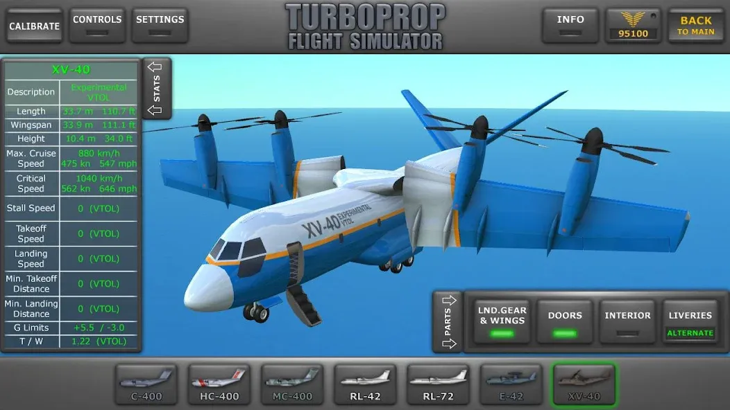 Turboprop Flight Simulator (Турбовинтовой симулятор полета 3D)  [МОД Все открыто] Screenshot 1