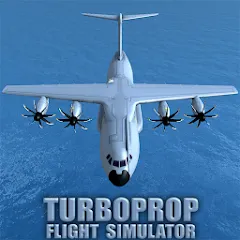 Скачать взломанную Turboprop Flight Simulator (Турбовинтовой симулятор полета 3D)  [МОД Все открыто] - полная версия apk на Андроид