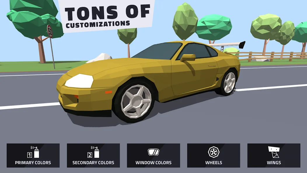 Polygon Drift: Traffic Racing (Полигон Дрифт)  [МОД Menu] Screenshot 4