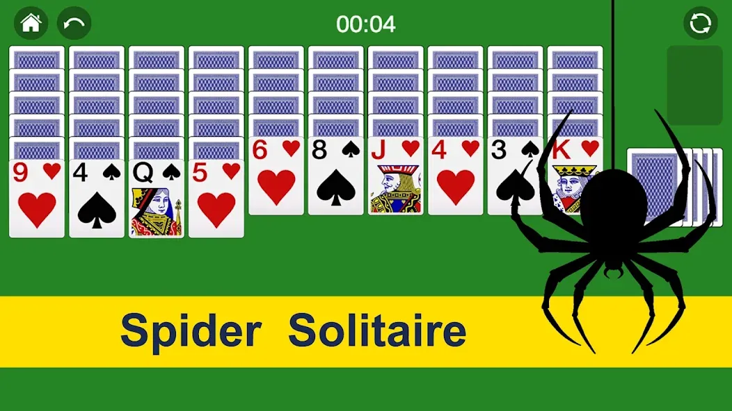 Spider Solitaire Card Game Fun  [МОД Бесконечные деньги] Screenshot 1