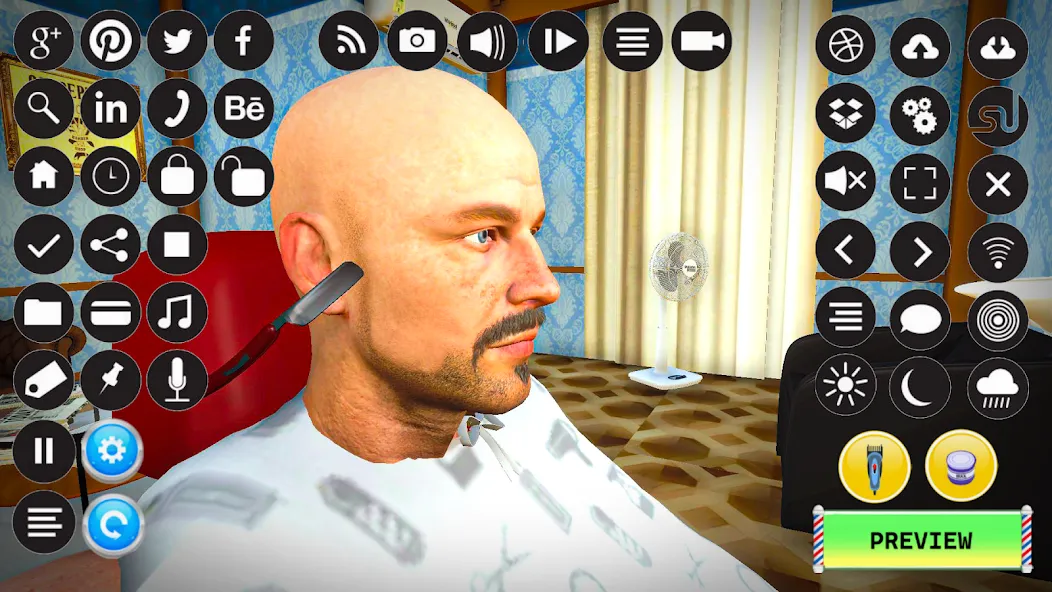 Barber Shop Hair Cut Sim Games (Барбершоп игры на подстригание волос)  [МОД Меню] Screenshot 5