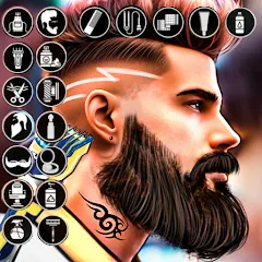 Скачать взлом Barber Shop Hair Cut Sim Games (Барбершоп игры на подстригание волос)  [МОД Меню] - последняя версия apk на Андроид