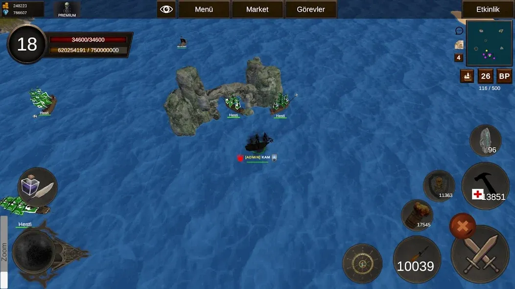 Naval Battle Online (Навальное Сражение Онлайн)  [МОД Menu] Screenshot 1