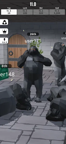 Gorilla Clicker (Горилла кликер)  [МОД Много монет] Screenshot 1