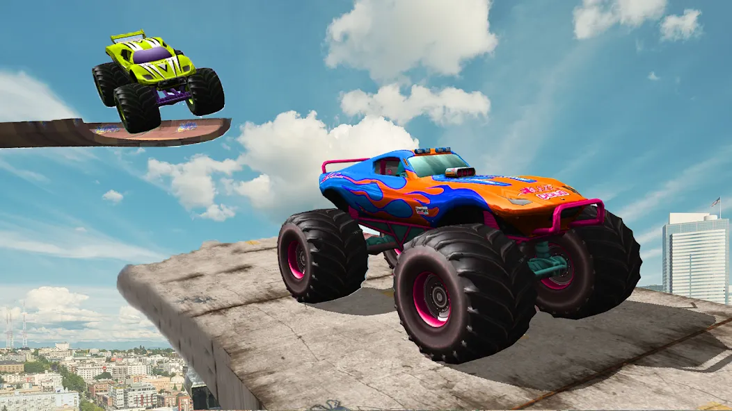 Monster Truck Car Game 3d (Монстр Трак Стант)  [МОД Бесконечные деньги] Screenshot 1