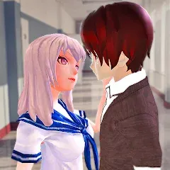 Взломанная Anime High School Love Story  [МОД Меню] - последняя версия apk на Андроид