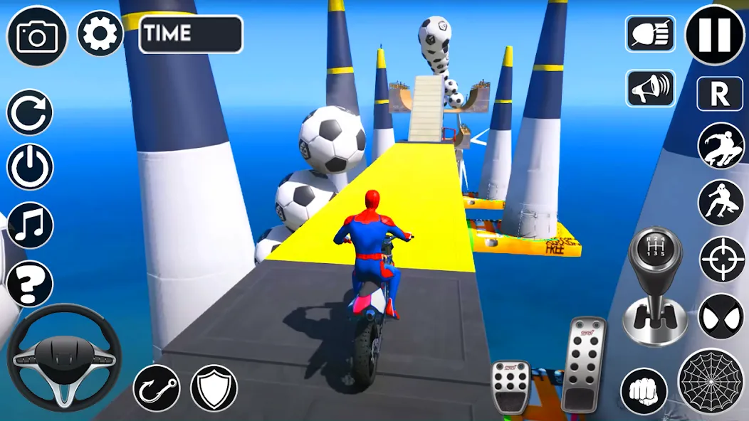 Superhero Tricky Bike Stunt (упергерой Трики Байк Стант)  [МОД Unlimited Money] Screenshot 5