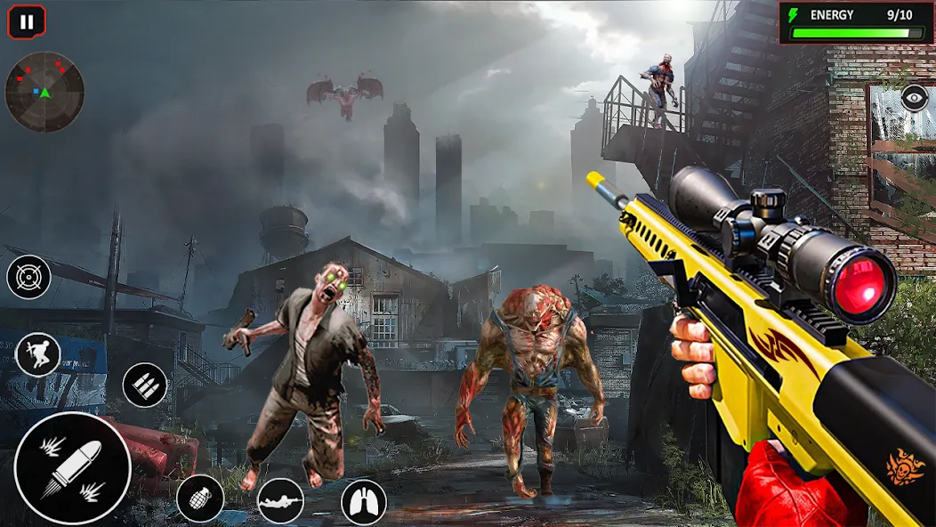 Sniper Zombie Shooting (Зомби стреляющая оффлайн игра)  [МОД Много денег] Screenshot 1