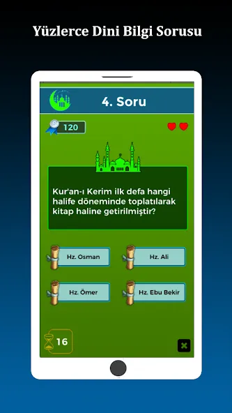 İslami Bilgi Yarışması  [МОД Бесконечные монеты] Screenshot 2