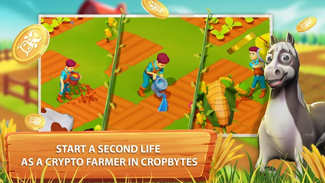 CropBytes: A Crypto Farm Game (КропБайтс)  [МОД Бесконечные деньги] Screenshot 1