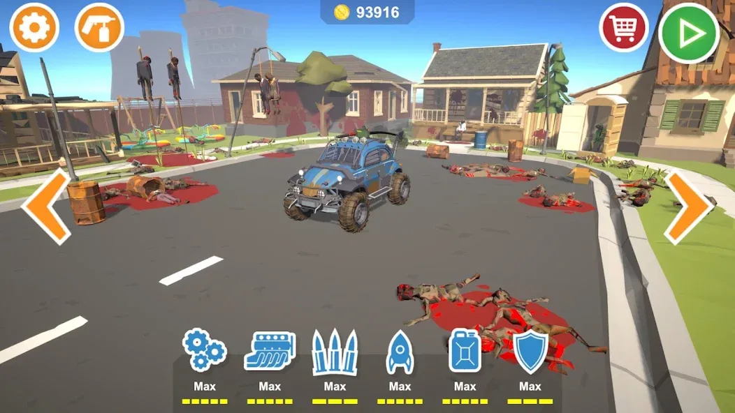 Zombie Cars Crush: Racing Die (Зомби Карс)  [МОД Бесконечные монеты] Screenshot 1