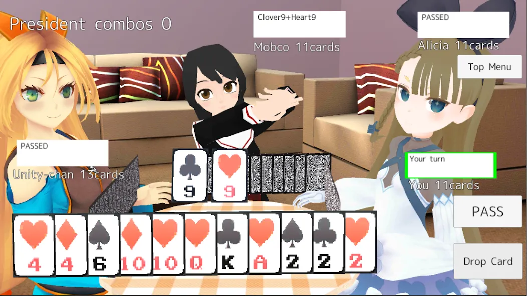 President Card Game (Президент карточная игра)  [МОД Много монет] Screenshot 2