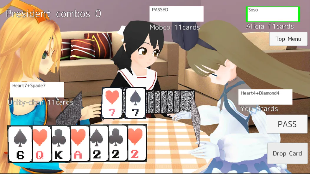 President Card Game (Президент карточная игра)  [МОД Много монет] Screenshot 3