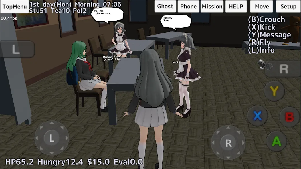 School Girls Simulator (Школьный девичник Симулятор)  [МОД Много денег] Screenshot 3