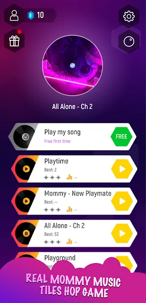 Mommy 3D Music Tiles Hop Game (Мамочка 3D Музыкальная Игра По Прогулкам Плитки)  [МОД Бесконечные монеты] Screenshot 1