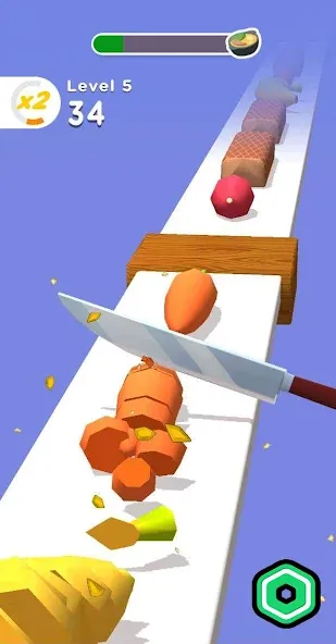 Super Slices Robux Roblominer (упер Слайсес Робукс Робломайнер)  [МОД Много денег] Screenshot 2