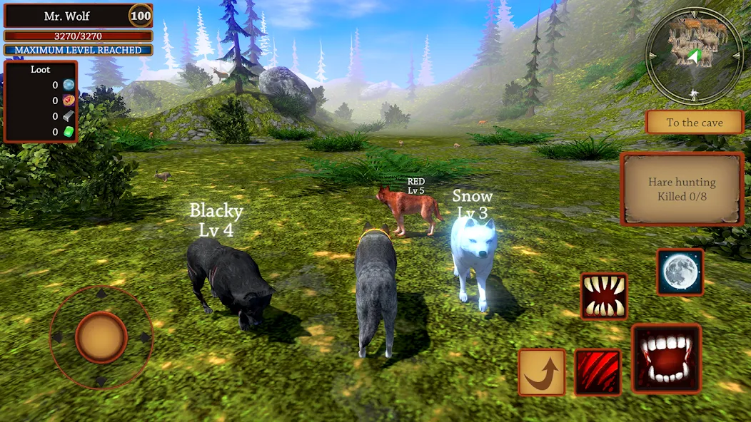 Wolf Simulator - Animal Games  [МОД Unlocked] Screenshot 5