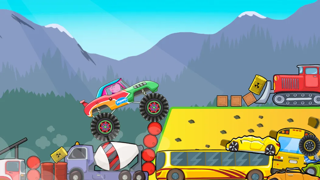 Kids Monster Truck Racing Game  [МОД Menu] Screenshot 2