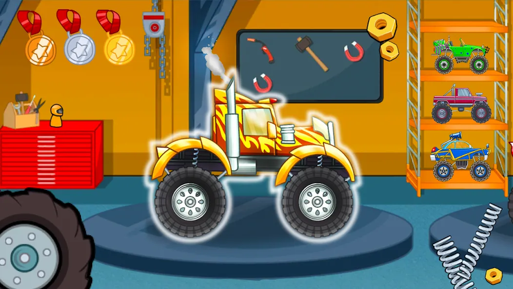 Kids Monster Truck Racing Game  [МОД Menu] Screenshot 5