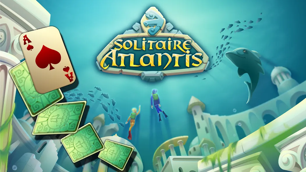 Solitaire Atlantis (олитэр Атлантис)  [МОД Много денег] Screenshot 1