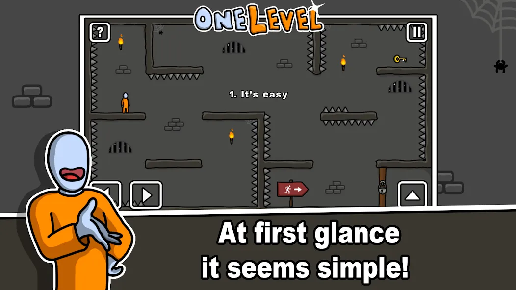 One Level: Stickman Jailbreak (Уан Левел)  [МОД Menu] Screenshot 1