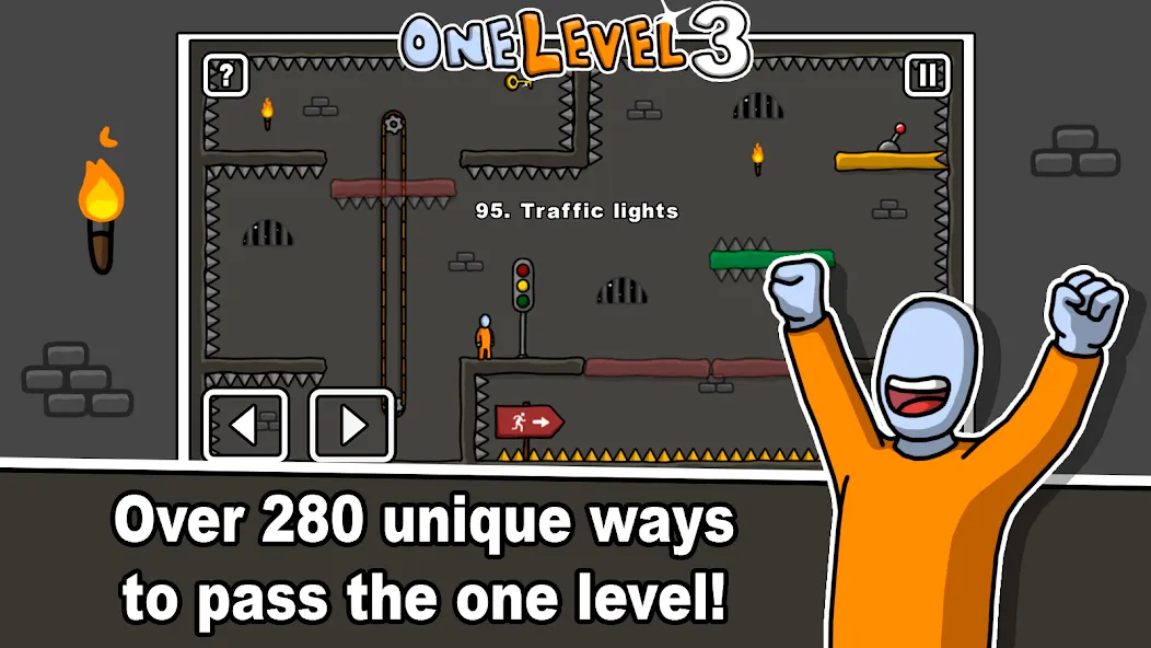 One Level 3 Stickman Jailbreak (Один Уровень 3)  [МОД Unlocked] Screenshot 2