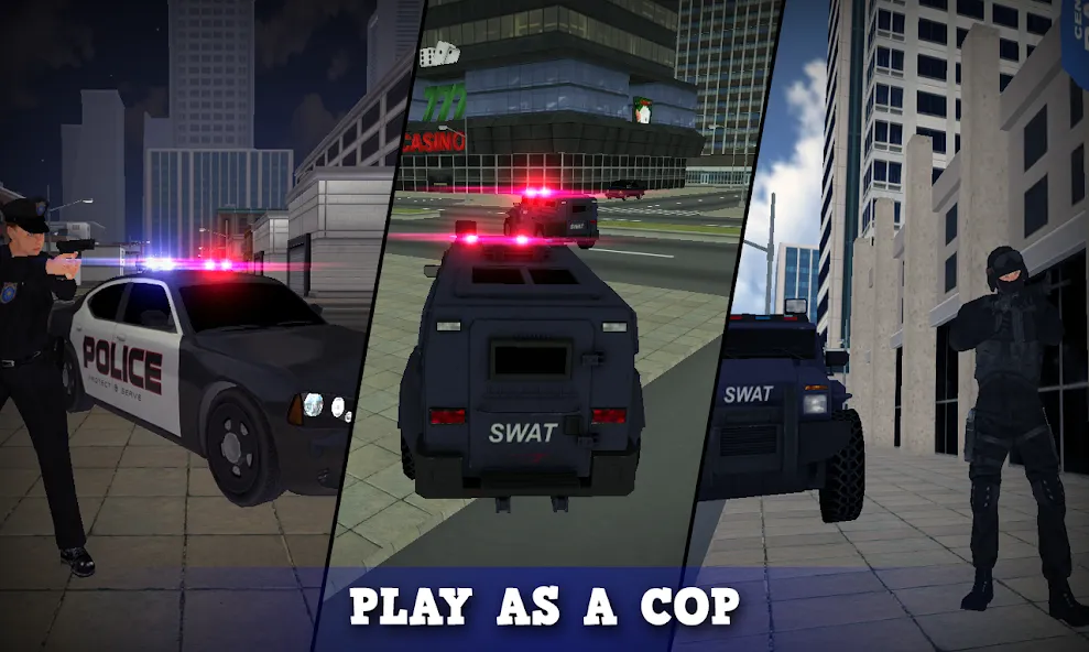 Justice Rivals 3 Cops&Robbers  [МОД Много монет] Screenshot 1