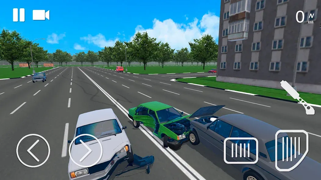 Russian Car Crash Simulator (Рашн Кар Краш Симулятор)  [МОД Unlimited Money] Screenshot 1