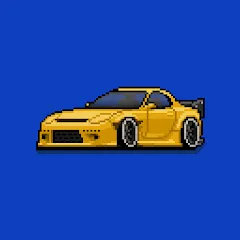 Скачать взломанную Pixel Car Racer (Пиксельный гоночный автомобиль)  [МОД Mega Pack] - стабильная версия apk на Андроид