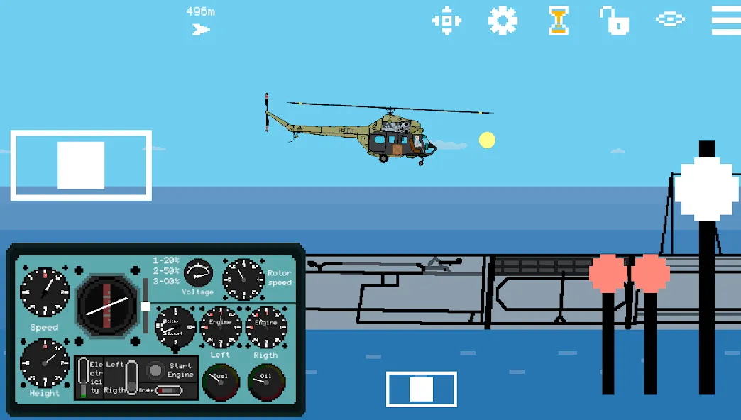 Pixel Helicopter Simulator (Пиксельный симулятор вертолета)  [МОД Много денег] Screenshot 1