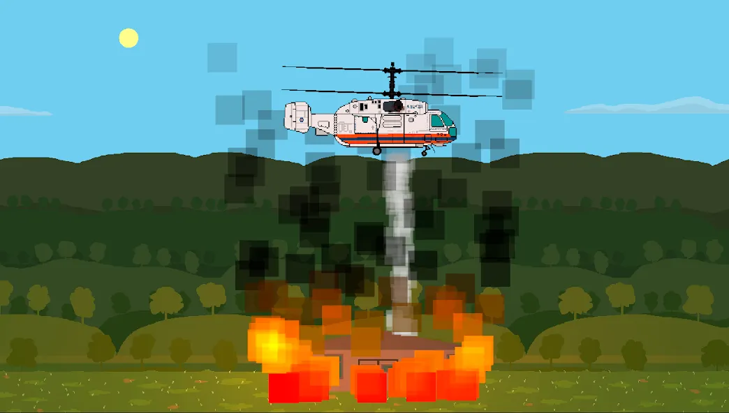 Pixel Helicopter Simulator (Пиксельный симулятор вертолета)  [МОД Много денег] Screenshot 2