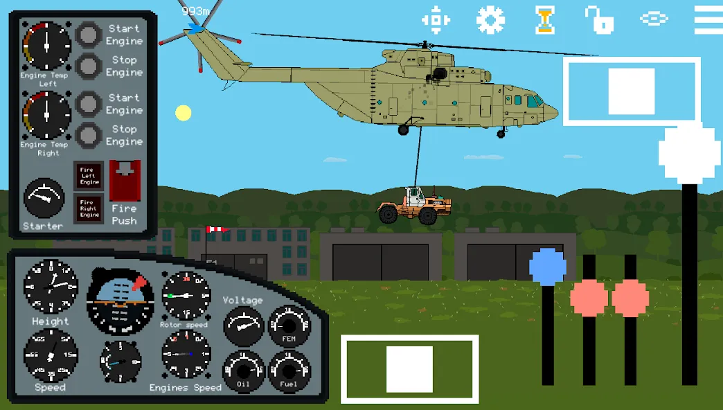 Pixel Helicopter Simulator (Пиксельный симулятор вертолета)  [МОД Много денег] Screenshot 4