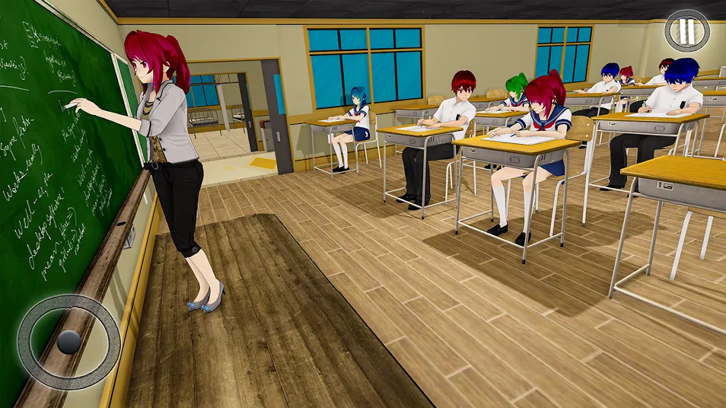 Anime Girl School Teacher 3D  [МОД Много монет] Screenshot 2