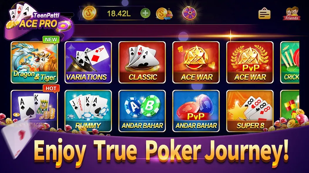 Teenpatti Ace Pro -poker,rummy (Тинпатти Эйс Про)  [МОД Бесконечные деньги] Screenshot 3