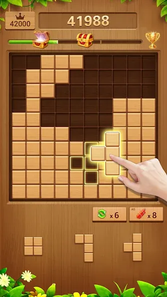 Wood Block Puzzle Addictive  [МОД Unlimited Money] Screenshot 1