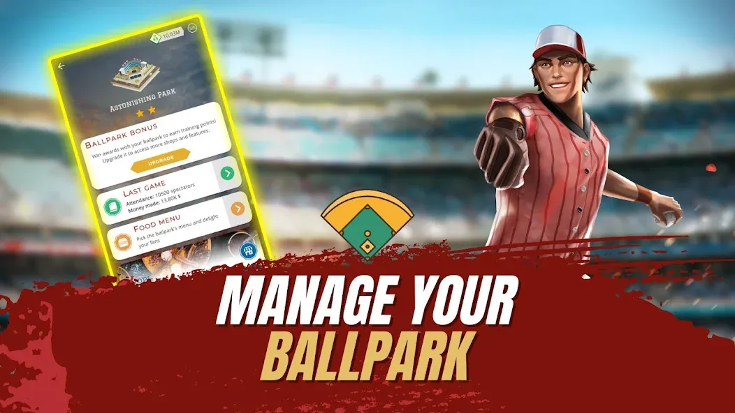 Astonishing Baseball Manager (Астонишинг Бейсбол Менеджер)  [МОД Меню] Screenshot 4