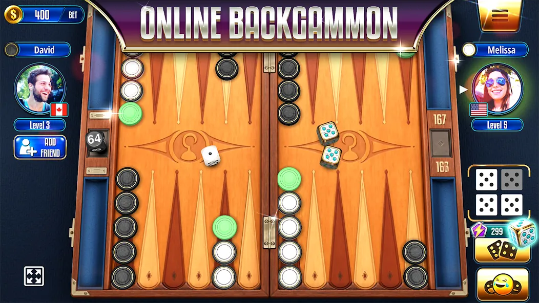 Backgammon Legends Online  [МОД Unlocked] Screenshot 1