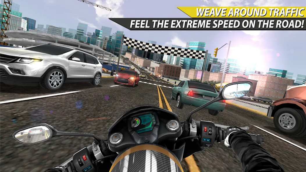 Moto Rider In Traffic (Мото Райдер в Трафике)  [МОД Много денег] Screenshot 2