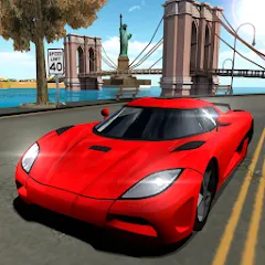 Взломанная Car Driving Simulator: NY (Симулятор вождения автомобиля)  [МОД Бесконечные монеты] - последняя версия apk на Андроид